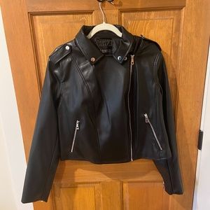 Faux Leather Moto Jacket